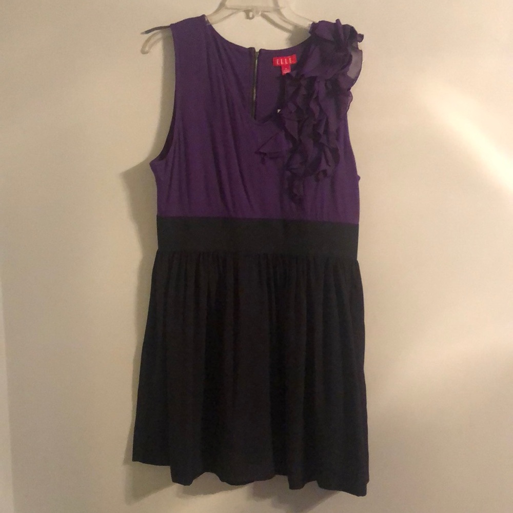 Purple and Black Dress
